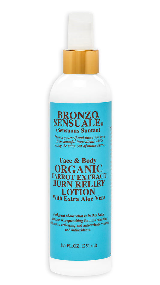 Sunburn Relief Carrot + Aloe Lotion By Bronzo Sensualé® 8.5 Ounces